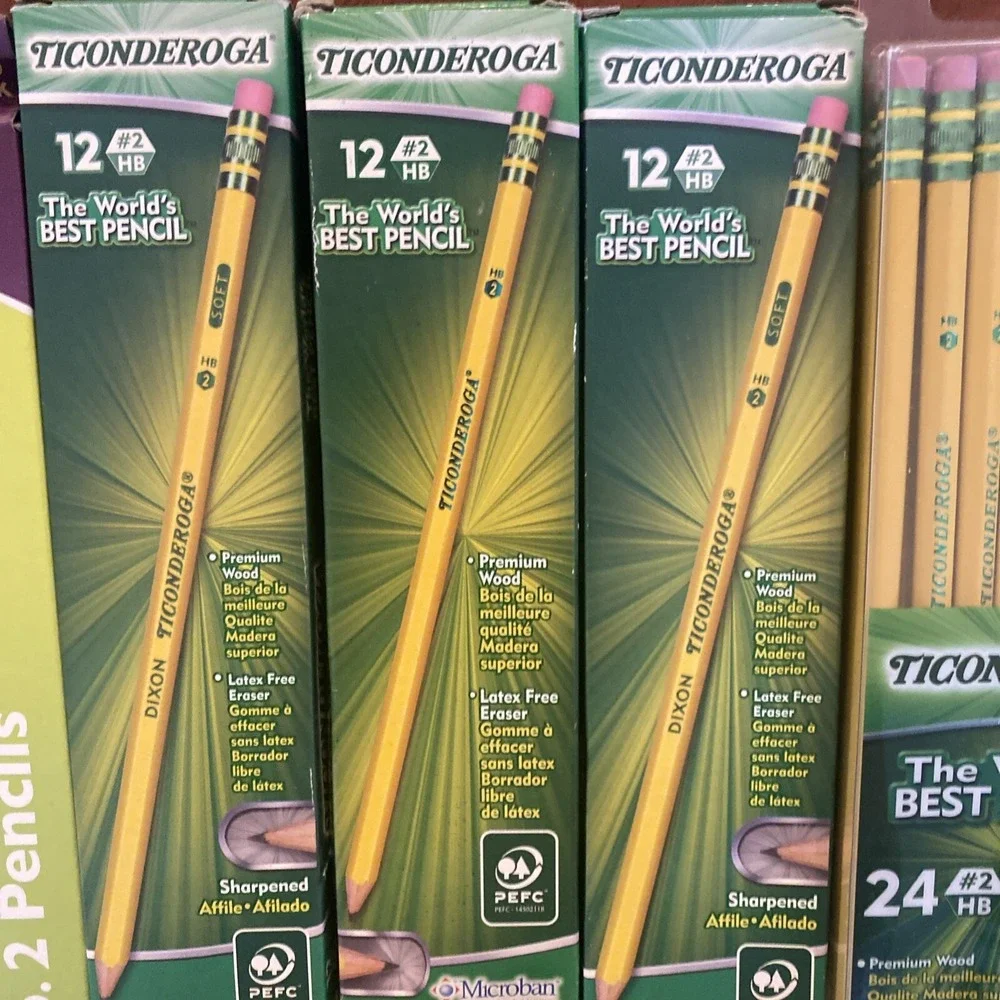 Vtg‎ Dixon Ticonderoga wexford  Pencils 13806  + 13924 No. 2 Soft  misc  USA